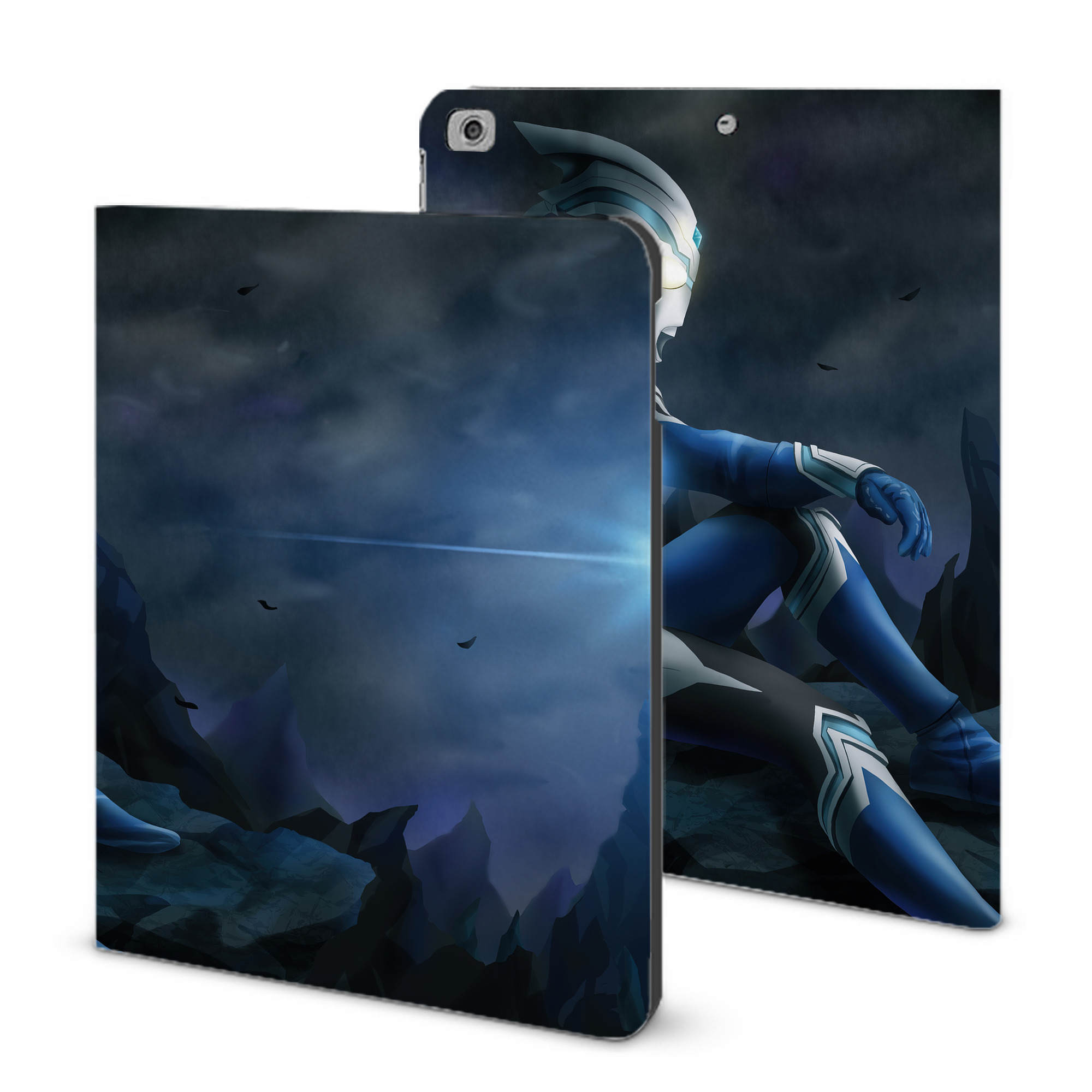 （画像用） ウルトラマン Ultraman IPad ケース ブック型 PUレザー TPU 耐衝撃 軽量 薄型 ペン収納なし 全面保護 IPad 各モデル対応